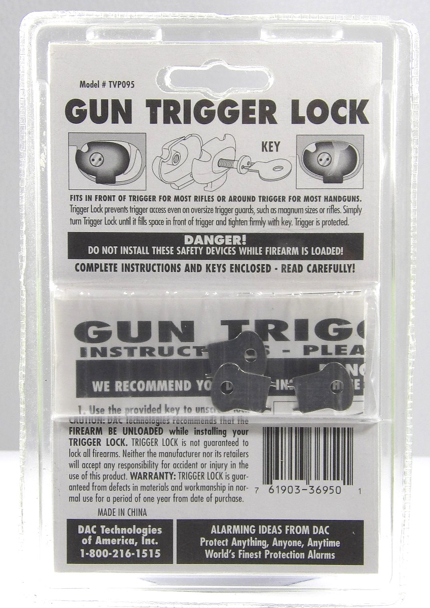 DAC Technologies Gun Trigger Locks w/ Keys 3 Count Value Pack Brand New Sealed
