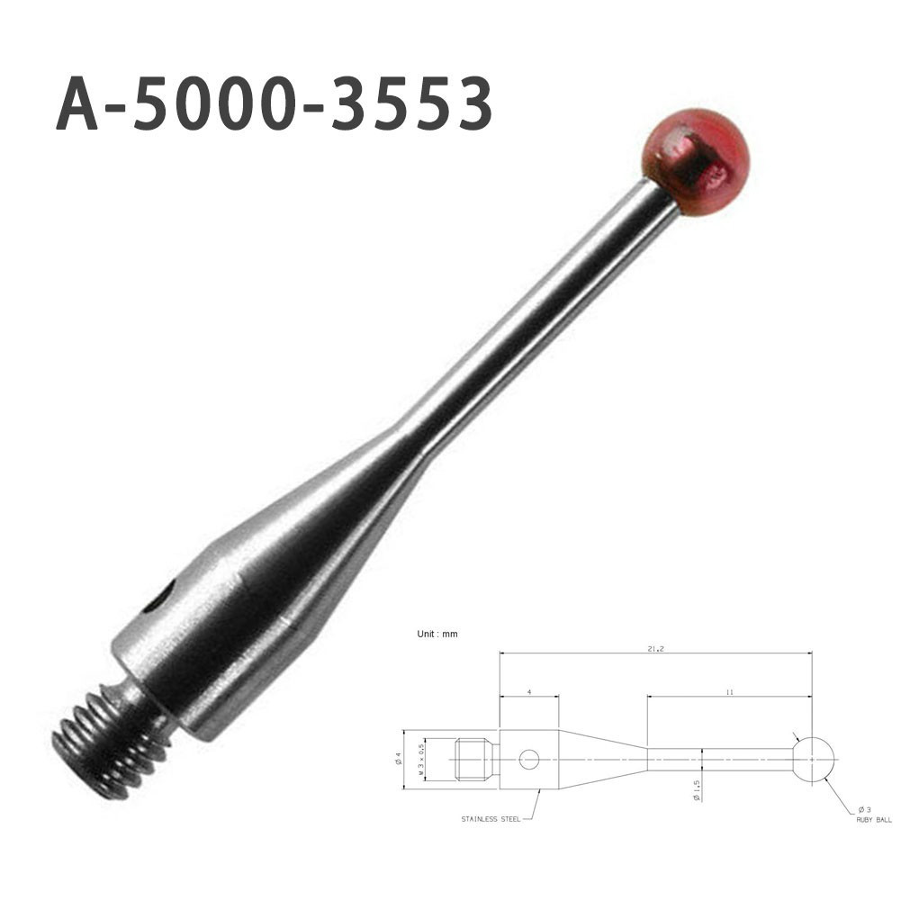 Touch Probe Probe Central Navigation Computer A-5000-3553 CMM Styli 21mm Long