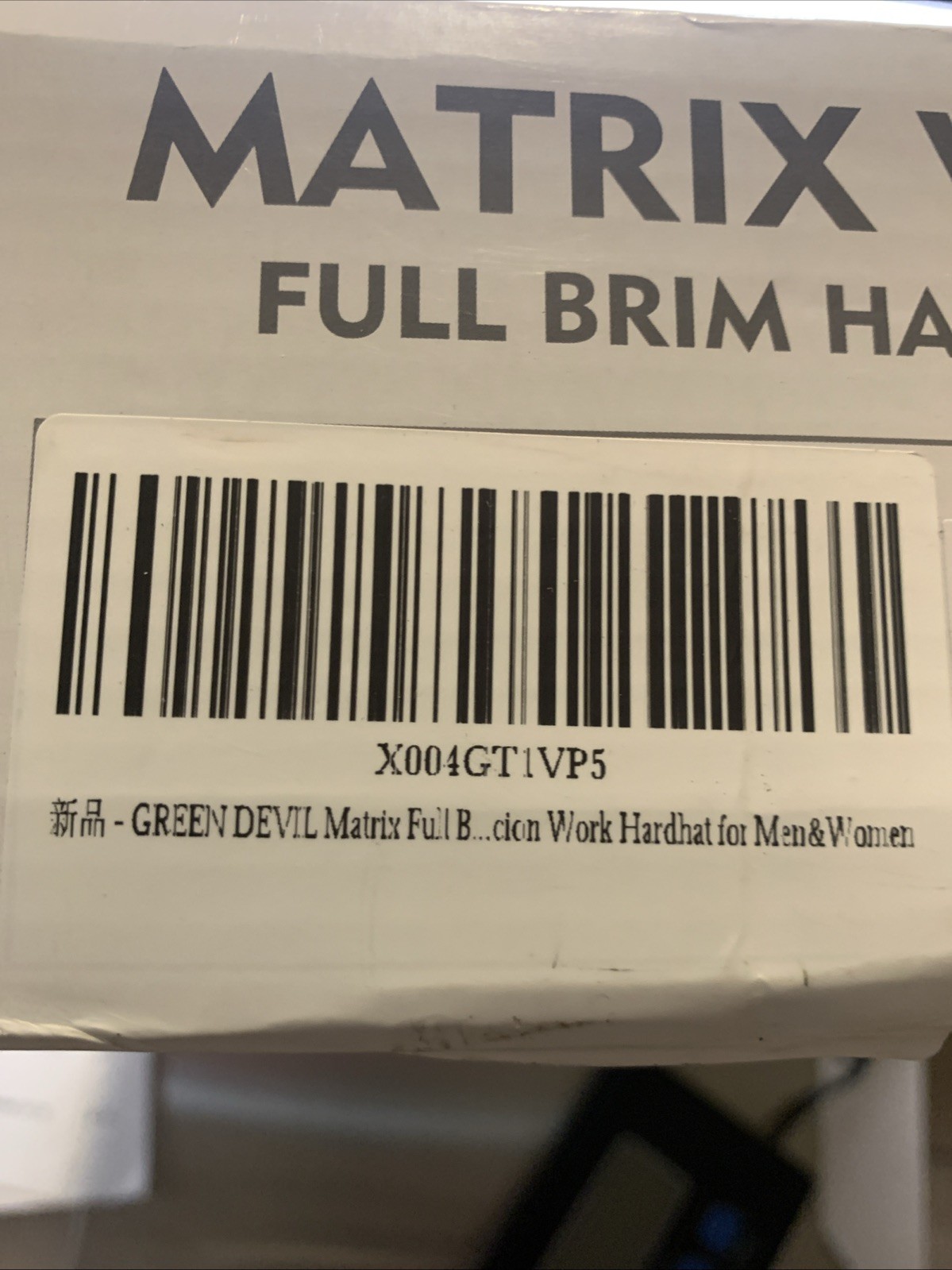 GREEN DEVIL Matrix Full Brim Hard Hat with Headlight Vented Construction Safe...