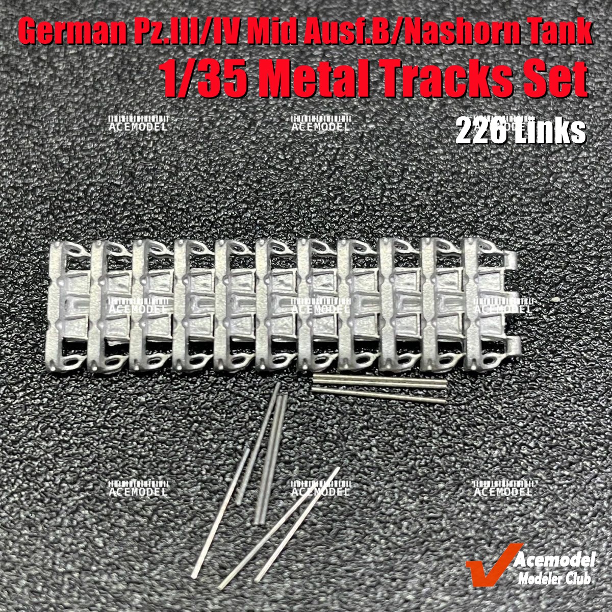 1/35 German Nashorn Tank Mid Ausf.B  Pz.III/IV Chassis Metal Tracks Upgrade Set