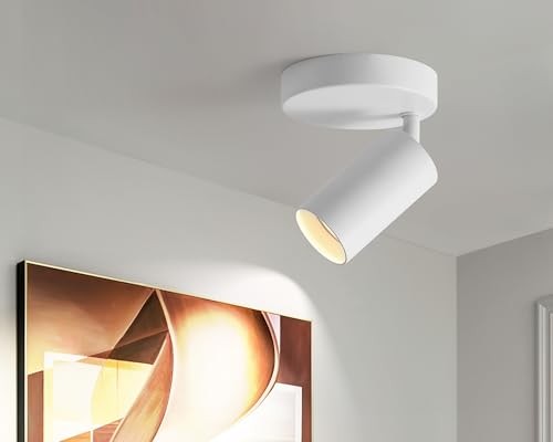 Ceiling Spotlight Indoor Adjustable 1-Light Track Lighting with Flexibly White