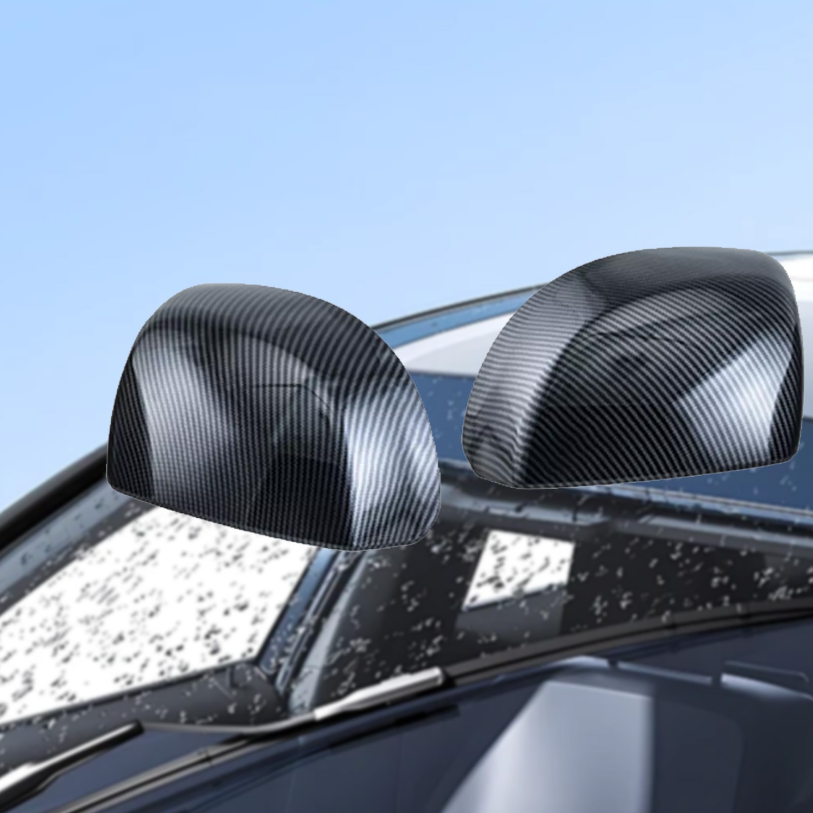 ABS Carbon Fiber Style Rearview Mirror Cover For Honda Civic 9th Gen 2012-2015