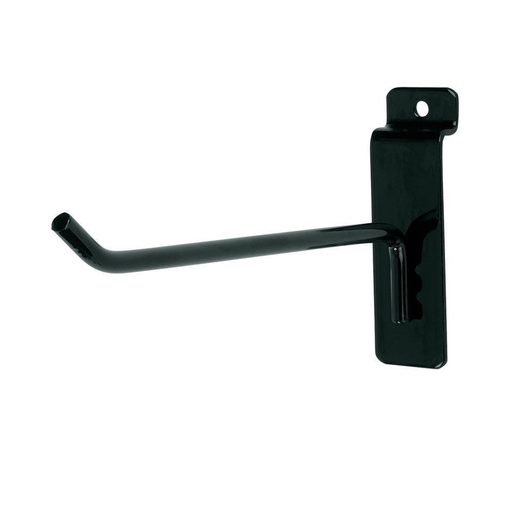 Slatwall Hooks - 6" Black 50 Count - 6mm Diameter Tubing
