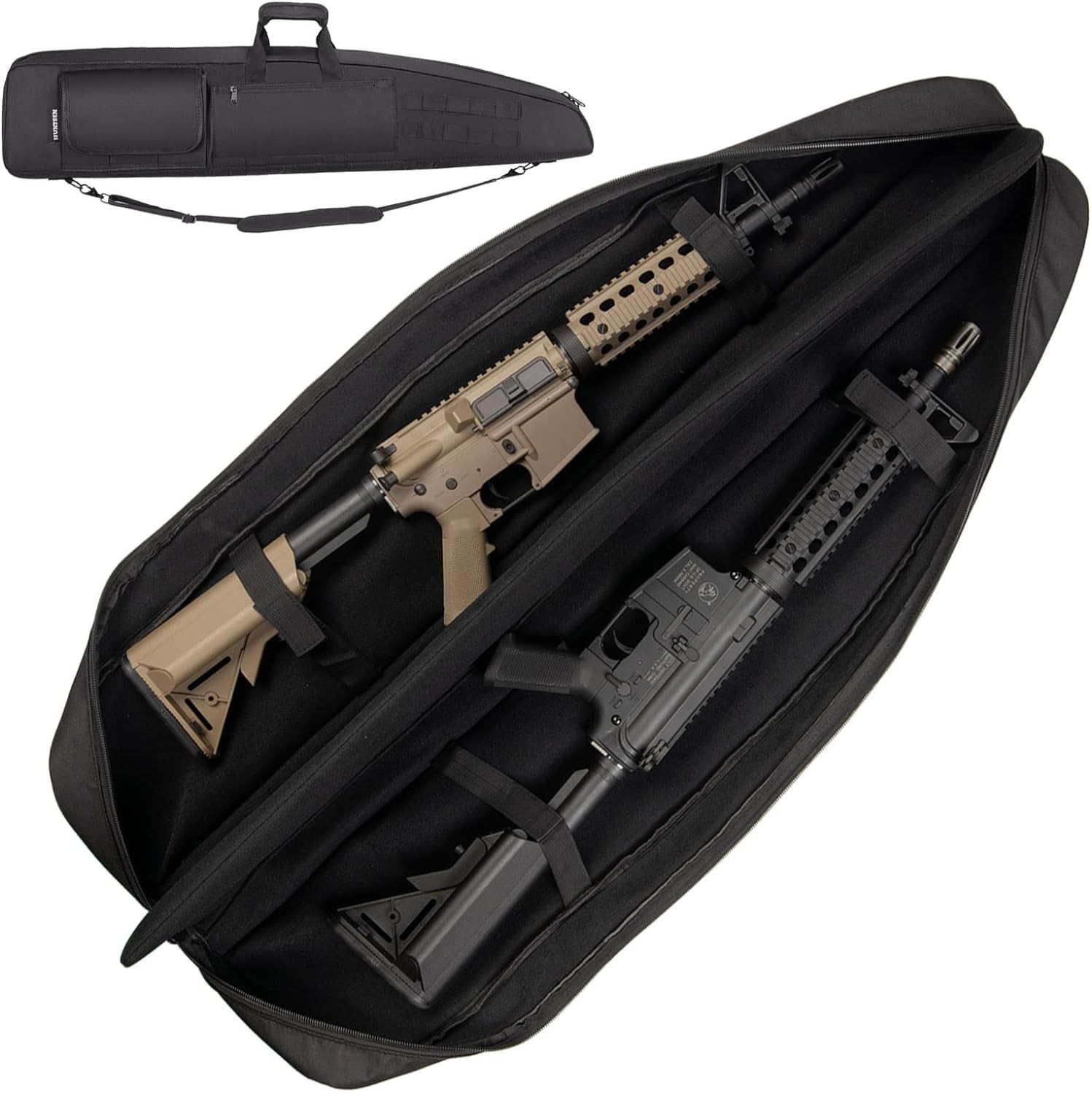 Soft Double Shotgun Rifle Case 46" Long Gun Bag w/Padded Handle Adjustable Sling