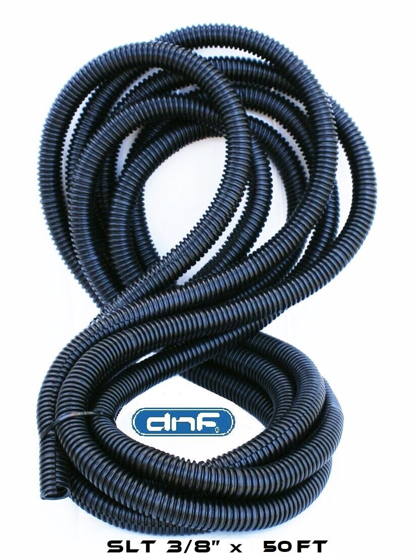 60 FT 3/8" Split Wire Loom Conduit Polyethylene Tubing Car Audio - HEAVY DUTY