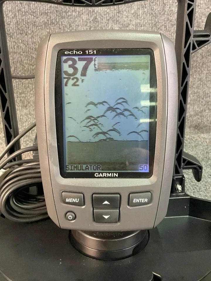 Garmin Echo 151 Fishing Sonar Depth Finder 200W Used Bundle