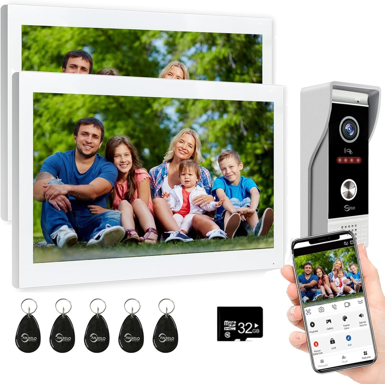 10 Inch Full Touch Monitor SystemTUYA WiFi Smart Home Video Intercom Door Phone