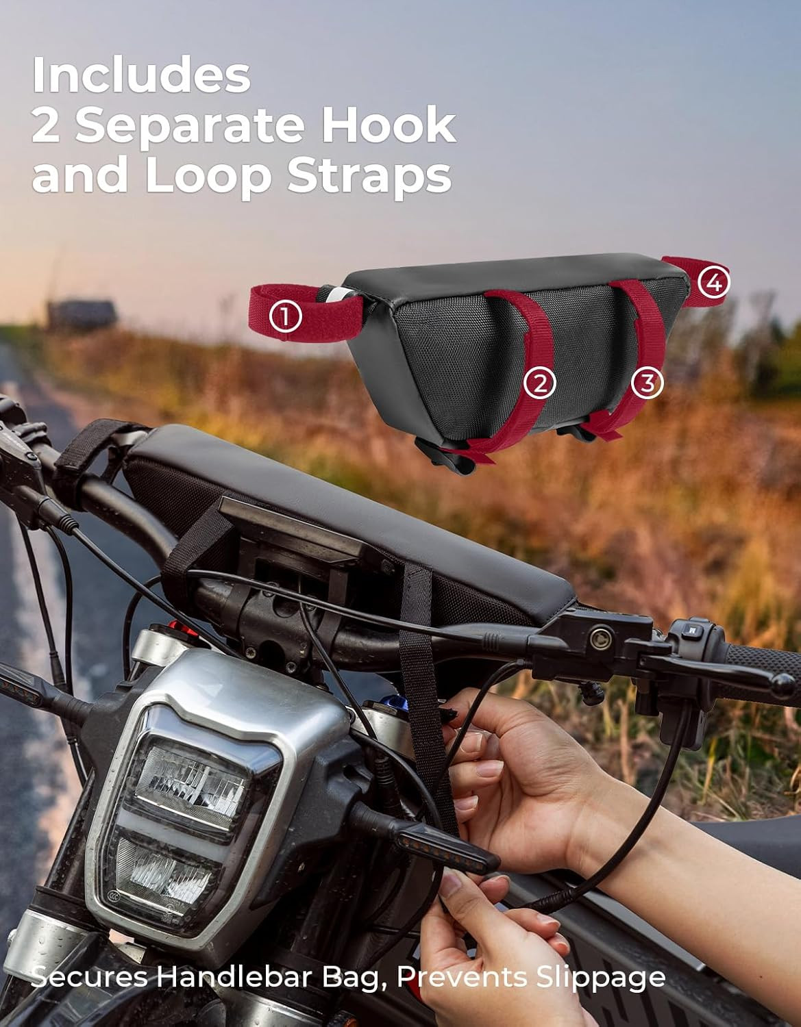 Motorcycle Handlebar Bag Universal Waterproof Front Storage Bag Bicycle Handleba