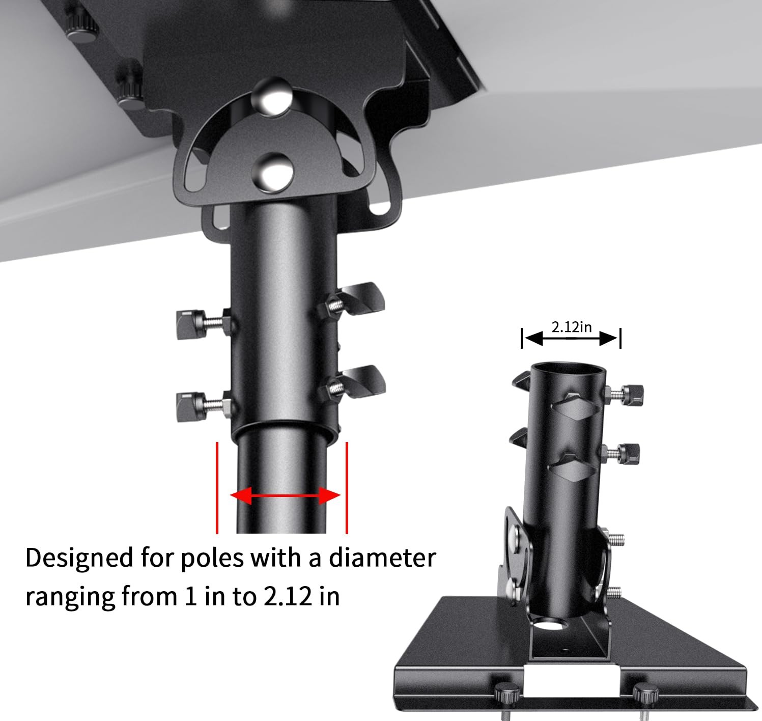 Starlink Gen 3 Pole Mount Adjustable 90-180° Pipe Adapter for Dish V3