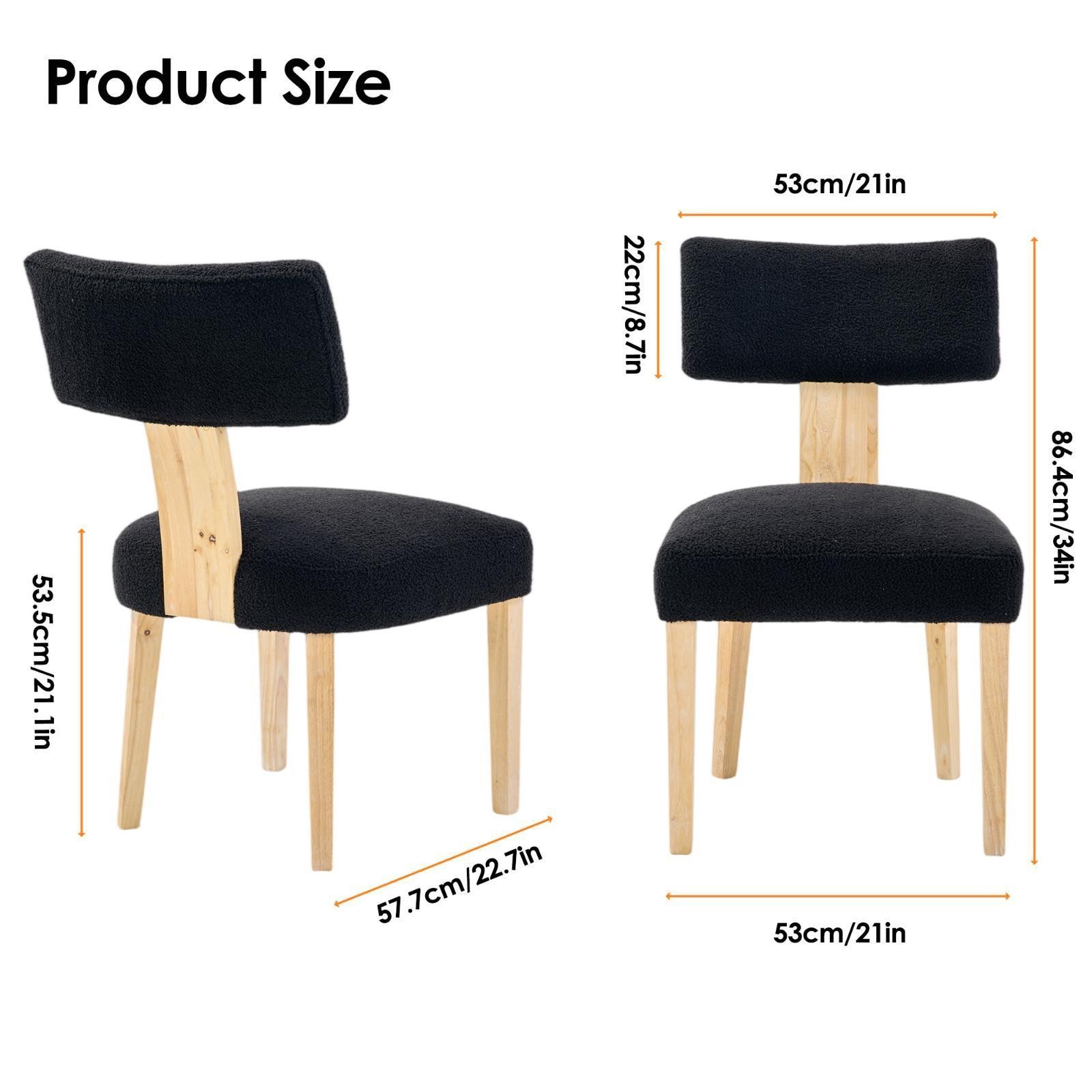 Space-Saving Beige Dining Chair, Curved Backrest & Spring Cushion, Minimalist
