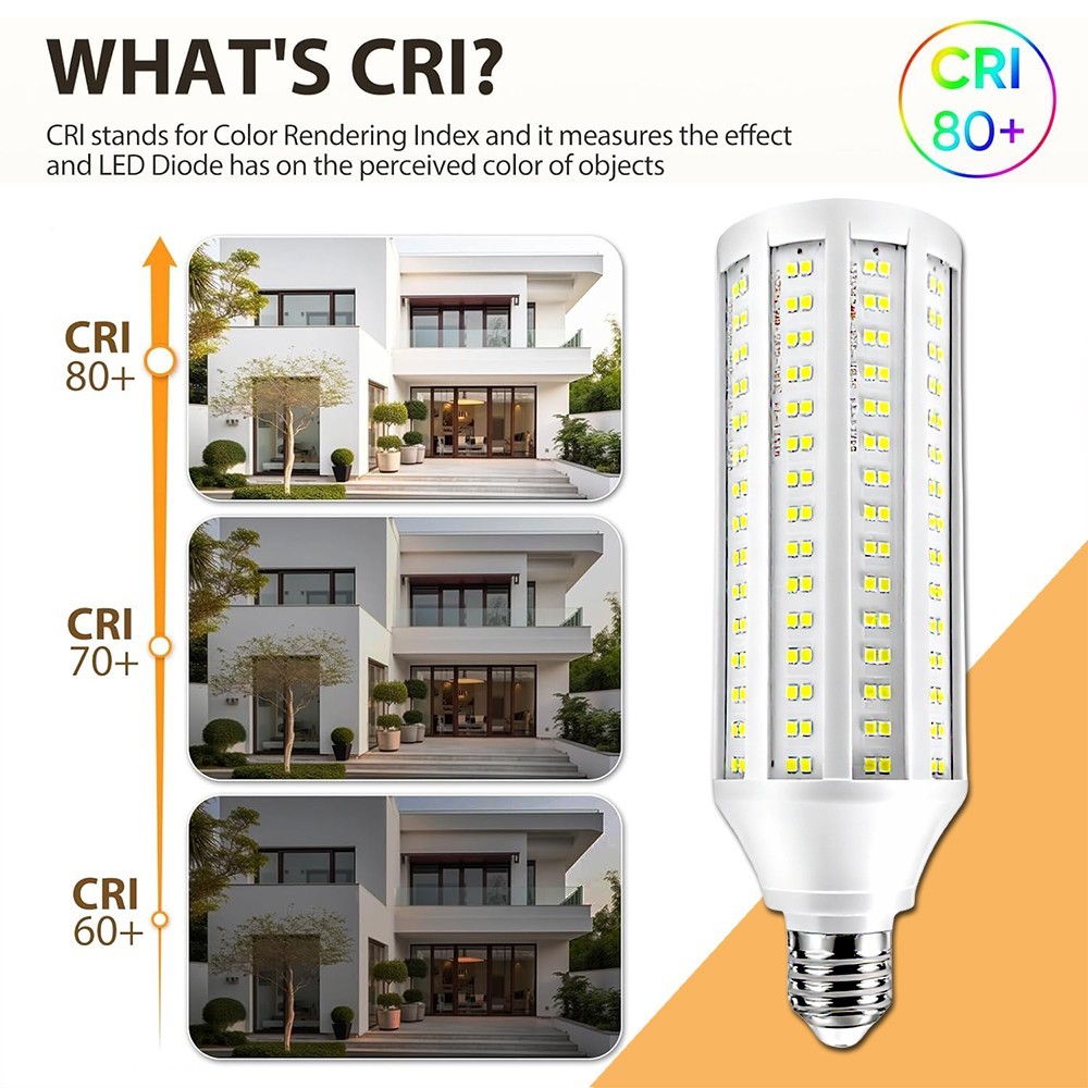 500W Equivalent LED Corn Light Bulb 3000 Lumen 6000K 60W Daylight White E26/E27