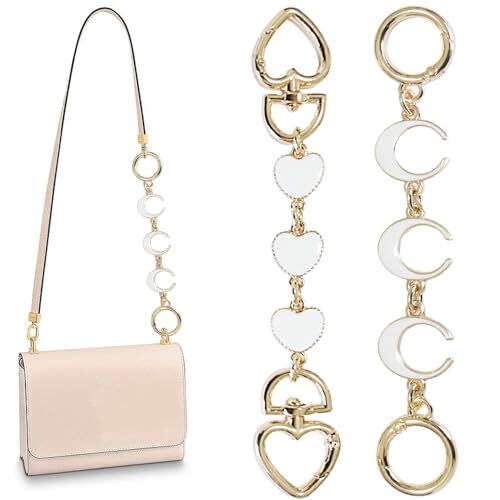 6.1/6.5 Inches-Moon and Heart Extender Gold with White Moon and Heart