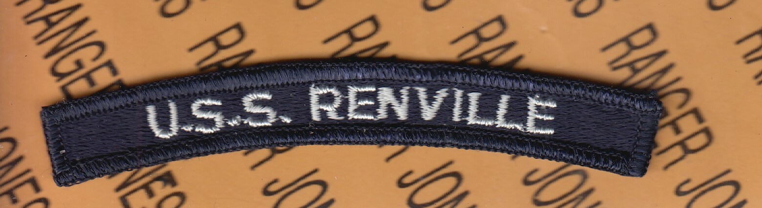 USN Navy United States Ship U.S.S. RENVILLE Tab 4.25" tab arc patch