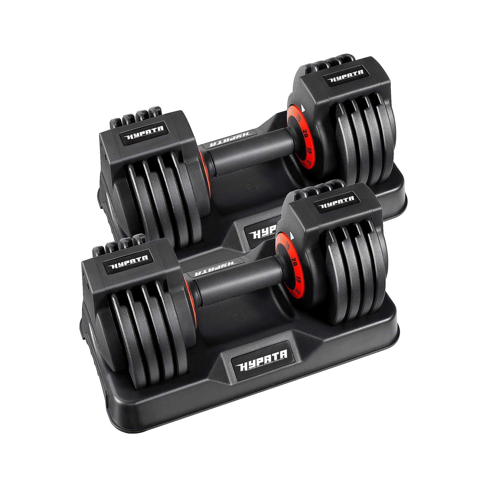 25/55 lbs Pair Adjustable Dumbbell Set, Adjust Dumbbell Weight for Exercises ...