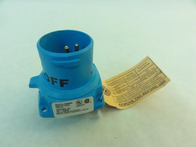 206999 New-No Box; Meltric 63-18045 Inlet/Plug; 20A; 277VAC; 1P+N+G
