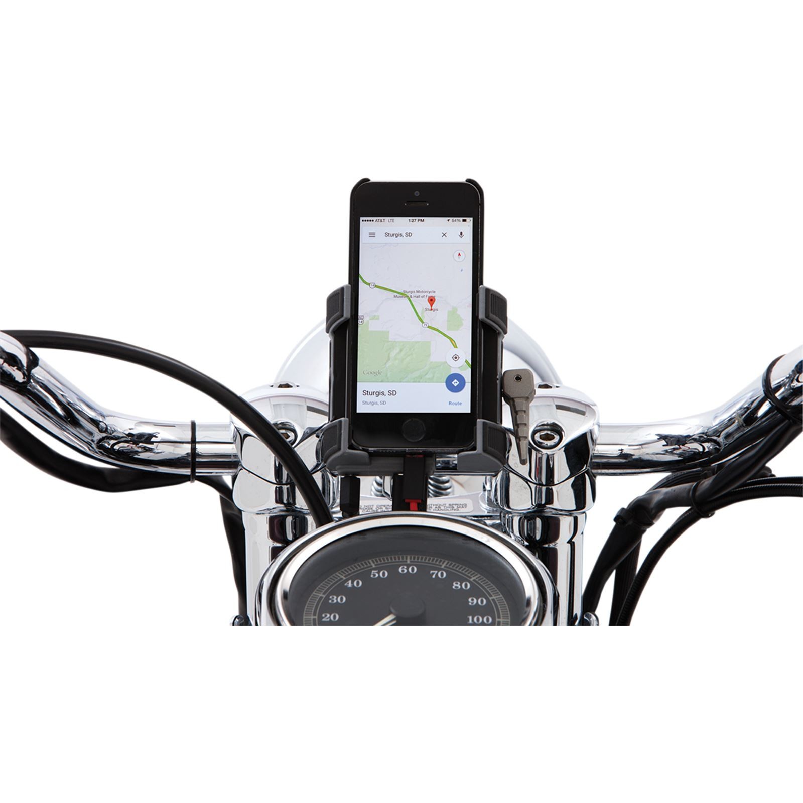 Ciro Premium Holder with Charger & 1.25" Chrome Bar Mount 50214