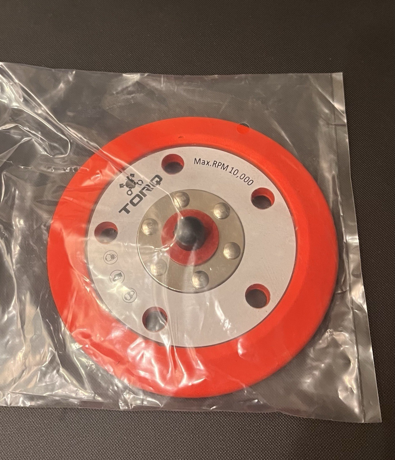 CHGBUFLC-201 TORQ 5" R5 Dual-Action Red Backing Plate w/Hyper Flex Technology