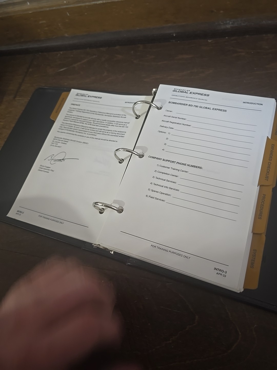 Bombardier Global Express Operations Reference Manual