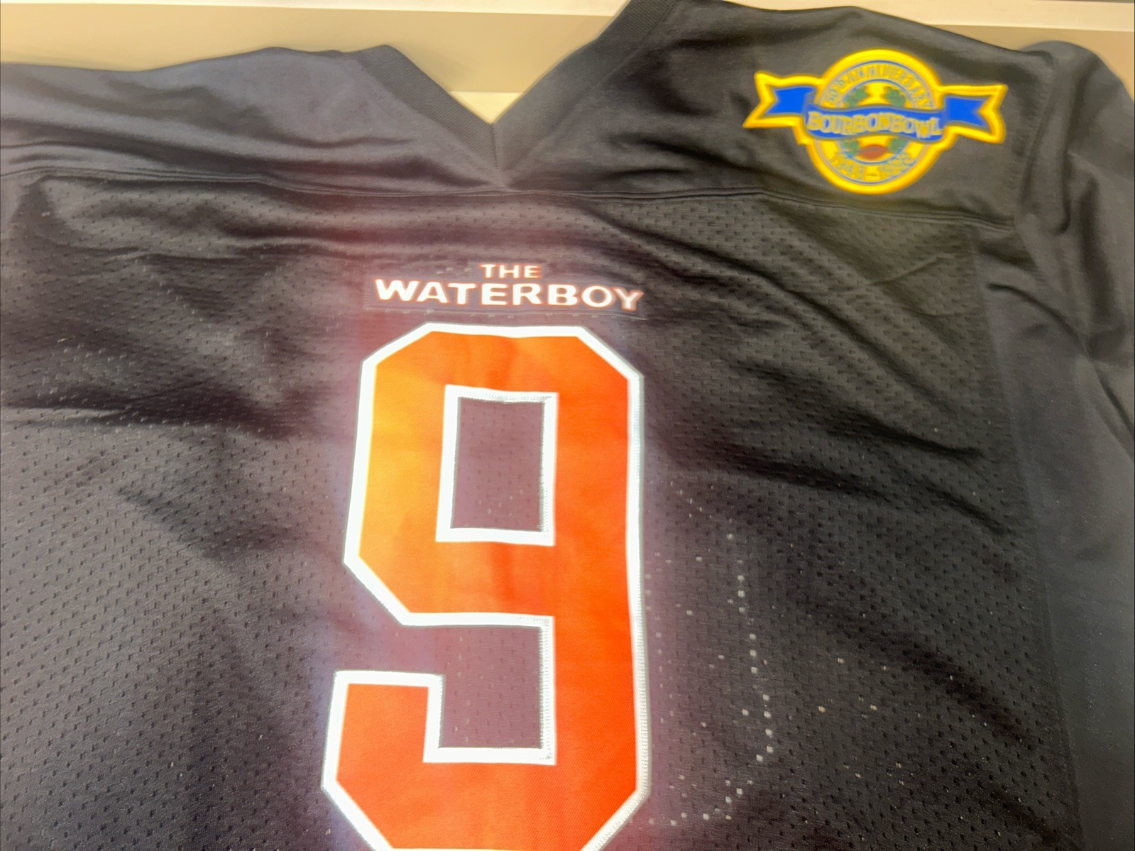 The Waterboy Bobby Boucher #9 Football Jersey Adam Sandler Black Men's XL