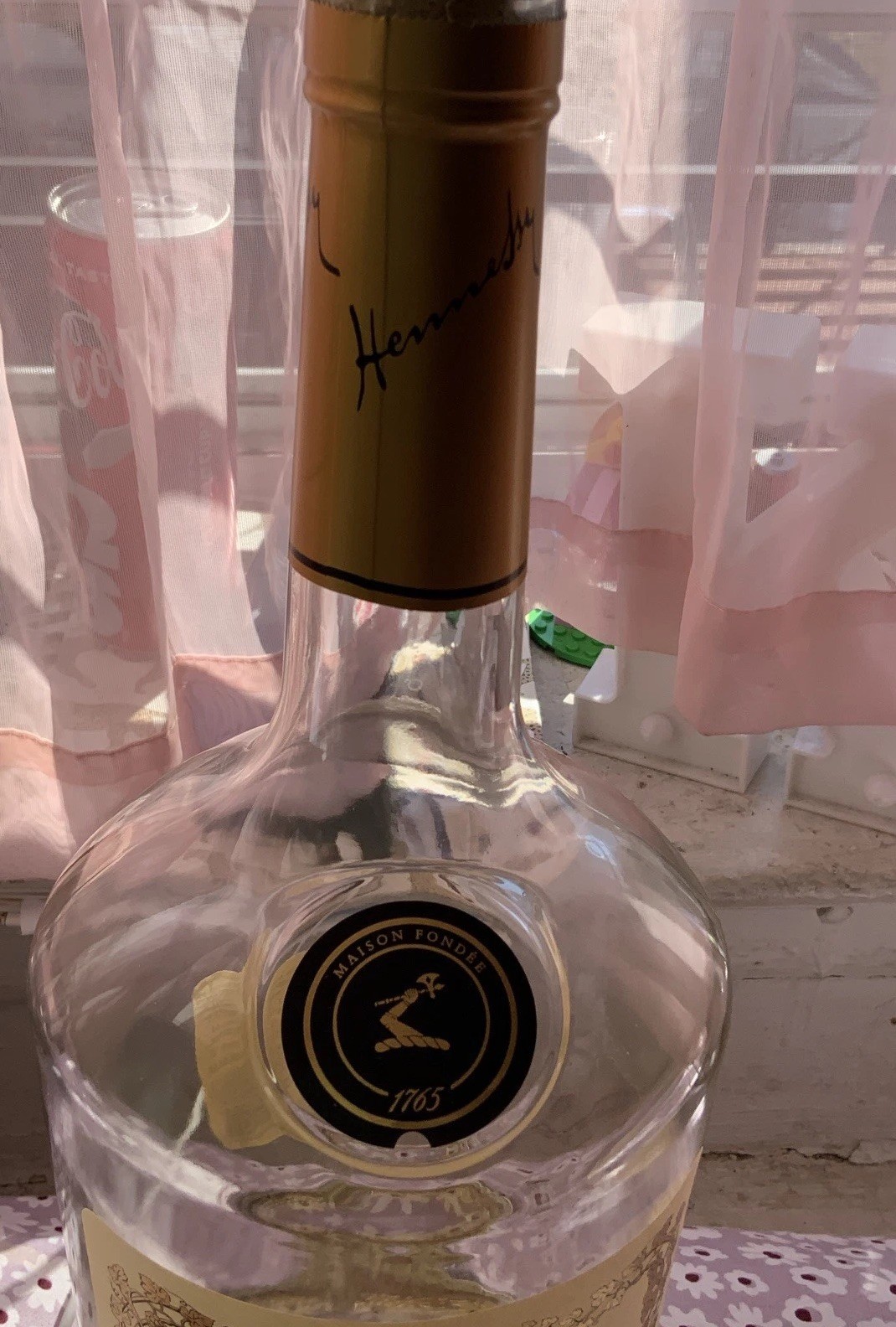 Hennessy VSOP 1.75 Liter Empty Bottle with Cork Stopper Excellent Condition