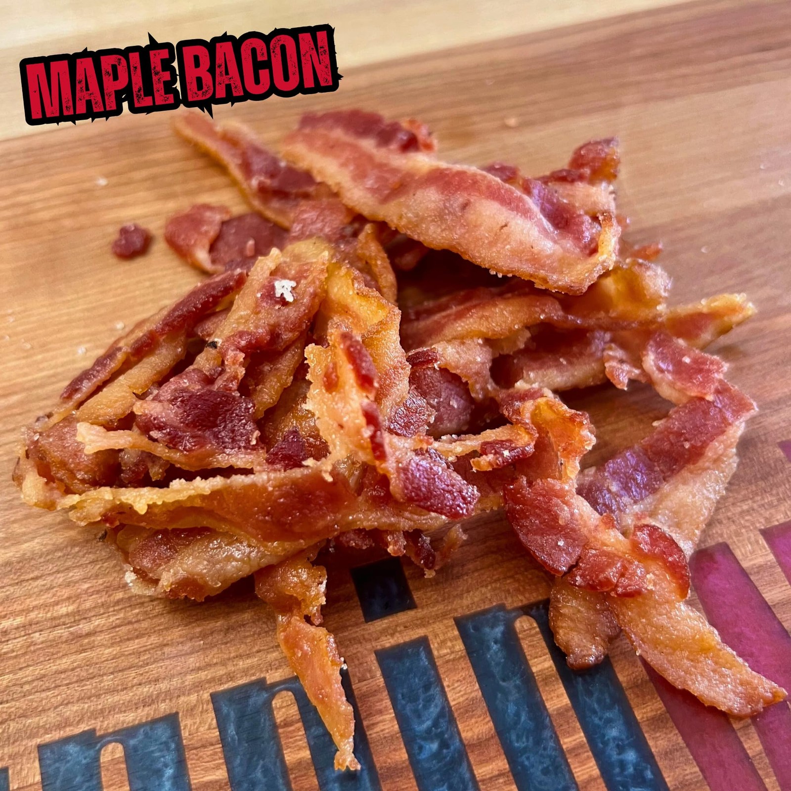 Maple Bacon Jerky 100% Real Uncured Thick-Cut Candied Bacon 4oz (2x2oz)