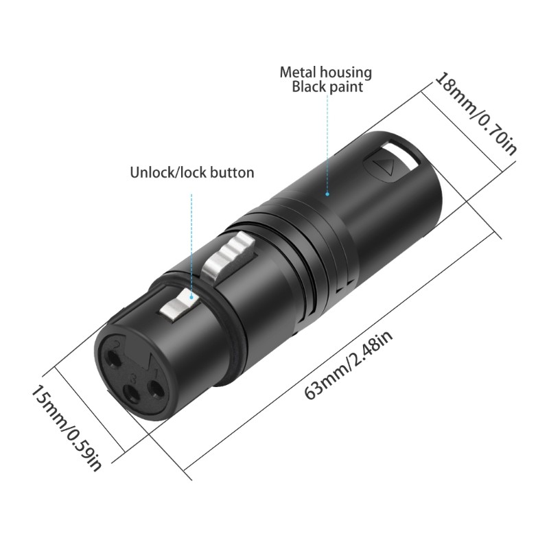 3Pin Adapters Coupler for Mixing Consoles Power Home Theater Systems