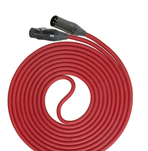 XX'FT Mogami 2534 Neutrik Gold XLR-M male to XLR-F Female Star Quad Red Cable