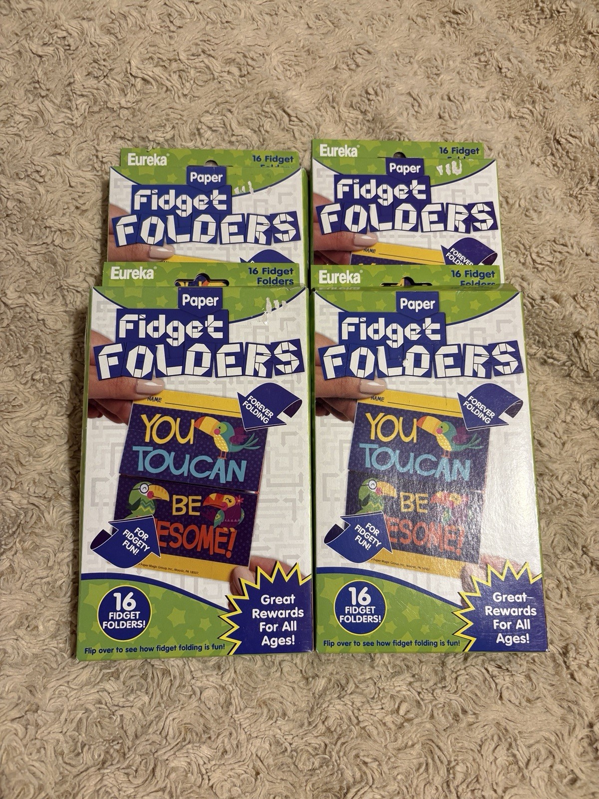 Eureka Paper Fidget Folders 64 Piece Lot classroom Reward Management Fidgets