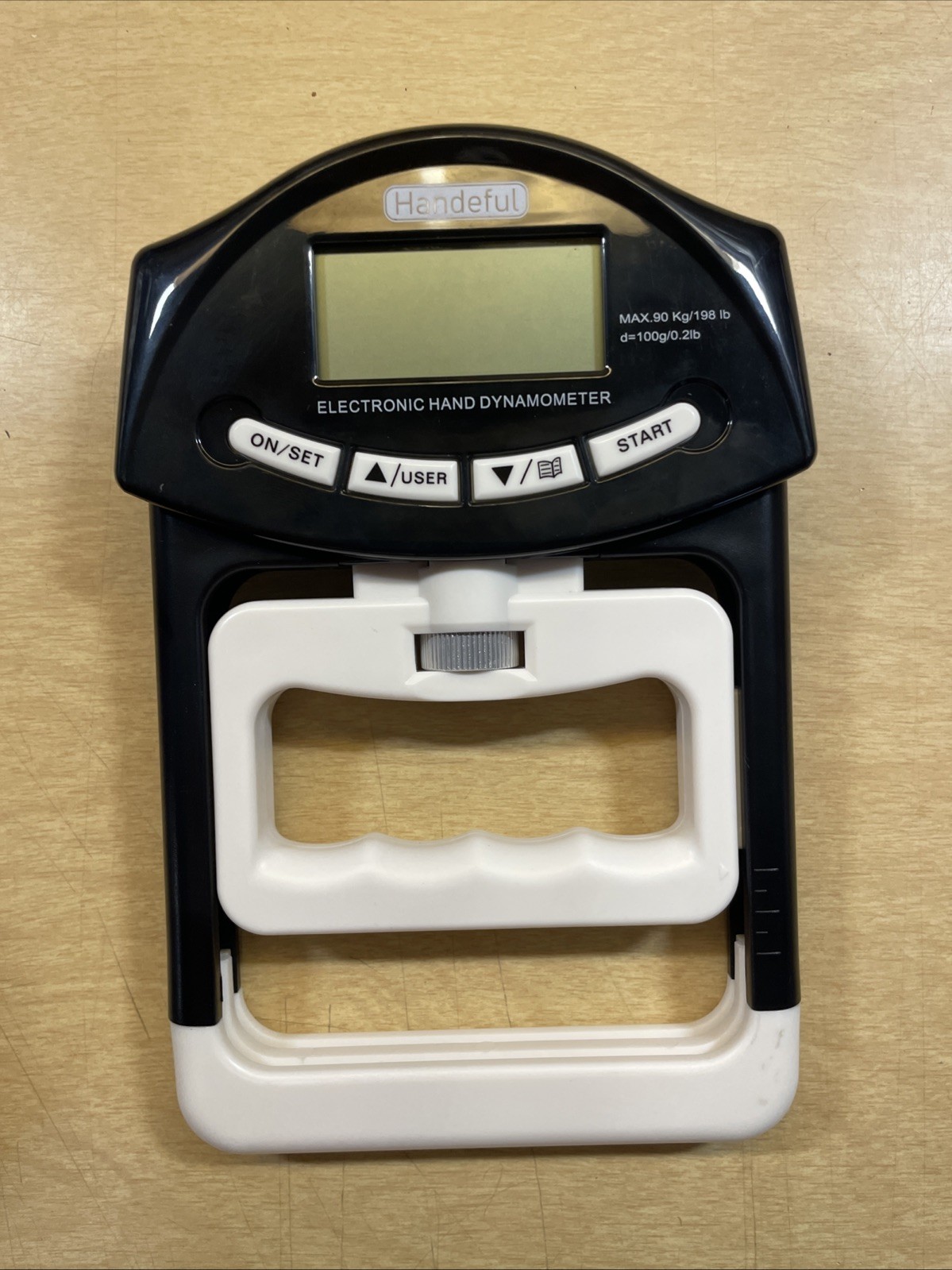 Handeful Digital Hand Dynamometer Grip Power 298Lbs 90KGs Excellent Condition