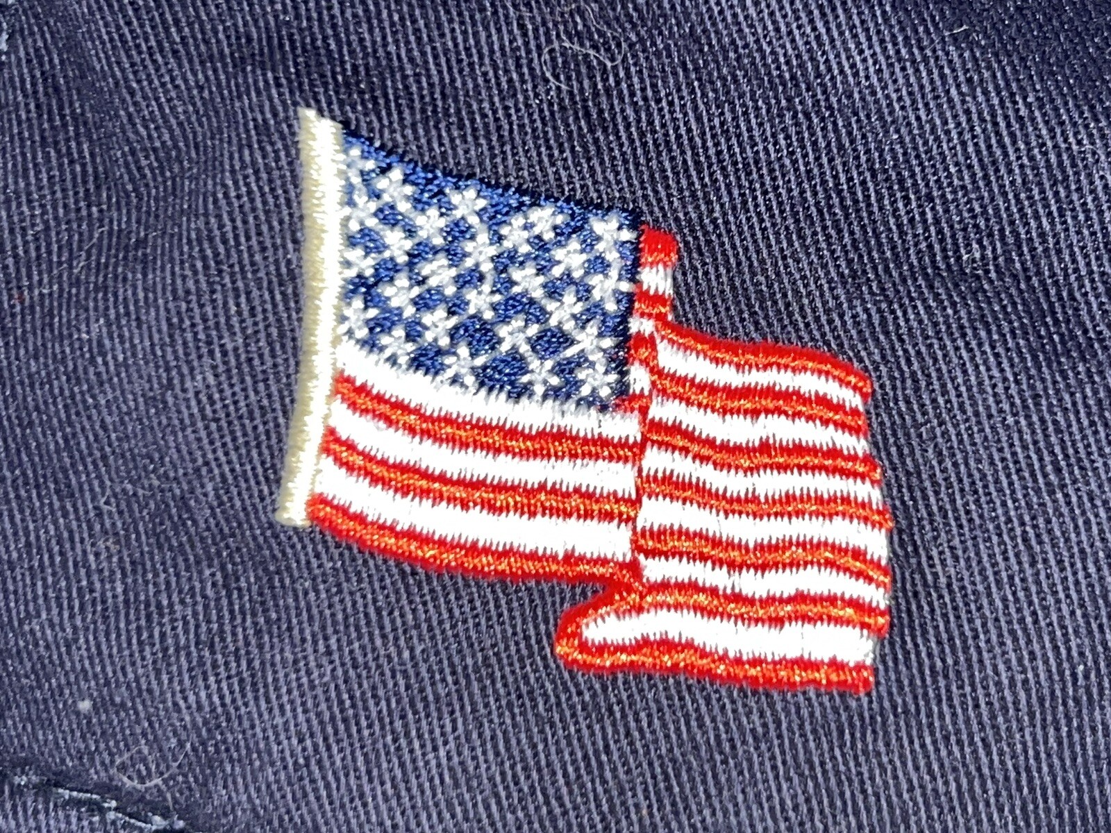 Uniweld logo patch on Navy blue hat cap Quality tools Hook Loop EUC