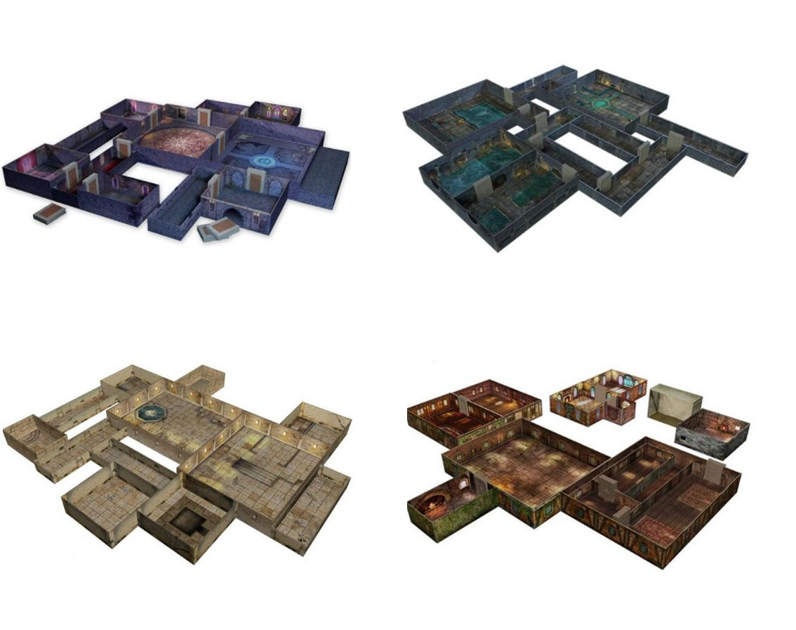 Tenfold Dungeon: Castle, Dungeons and Sewers, Town, Temple All four sets - New