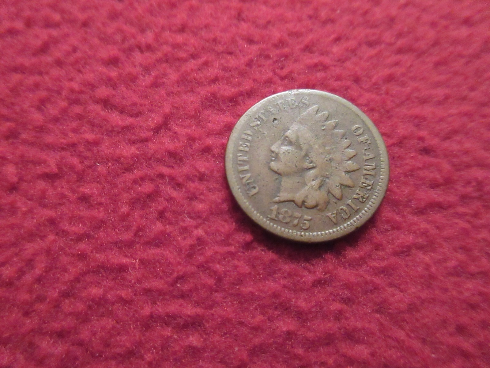 1875 DATED INDIAN CENT ORIGINAL