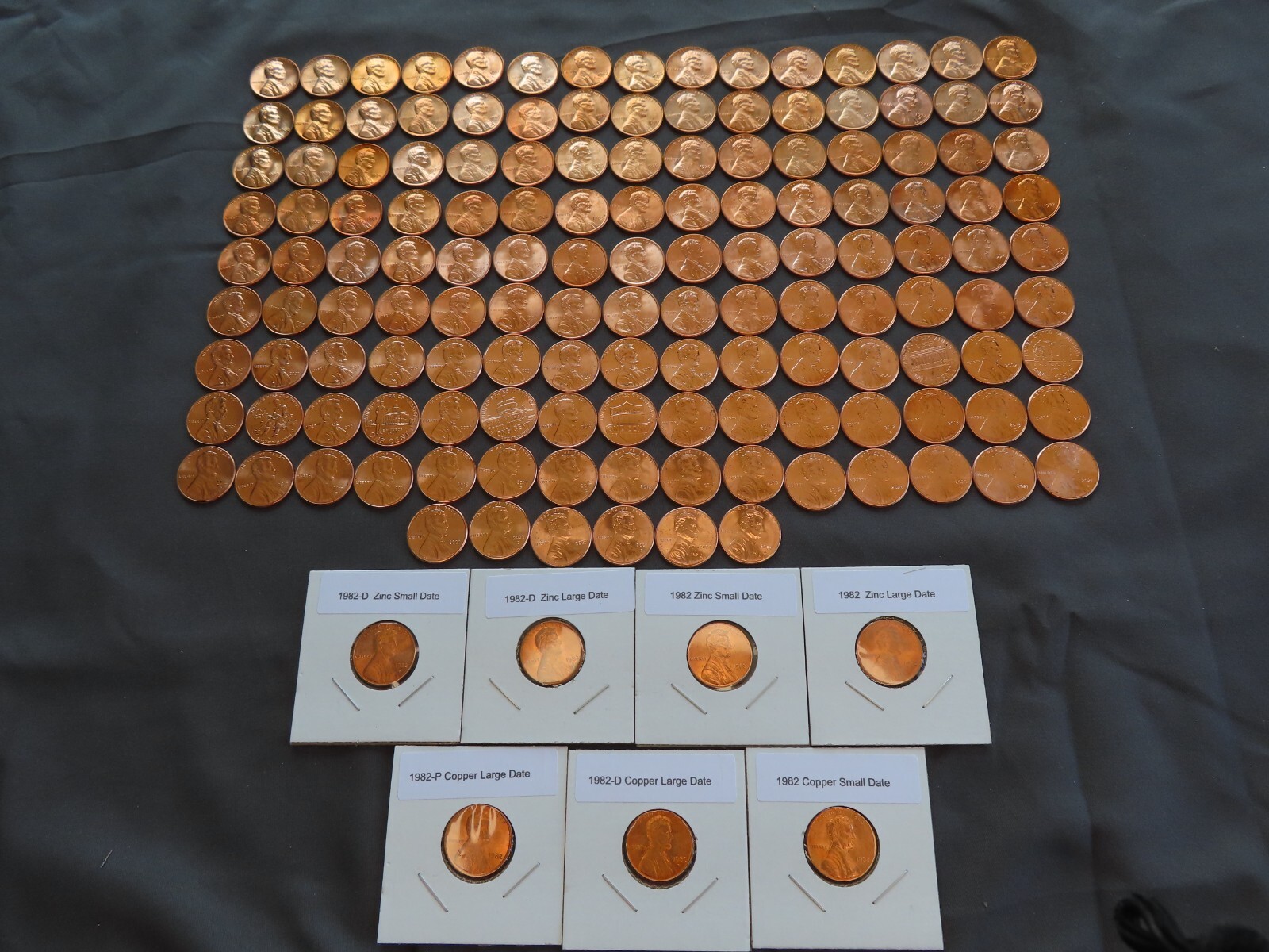 Lincoln Cent Collection Set 1959-2025 BU has 7 -1982's- 149 Uncirculated Coins