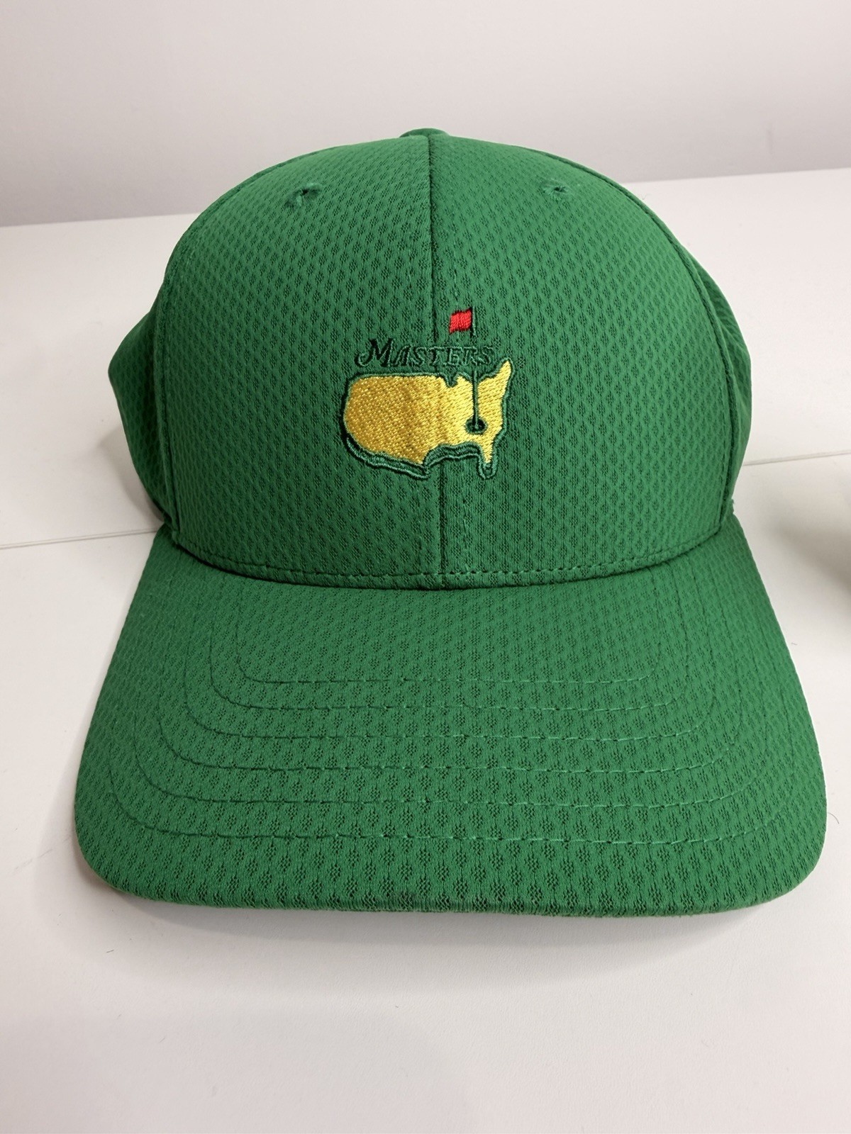 American Needle Masters Green Adjustable Mesh Polyester Golf Hat Embroidered