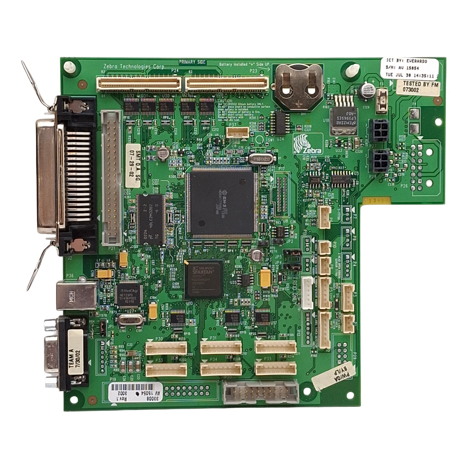 Zebra 33008 Rev 1 Main Control Board For 90/140/170 XI III+ Printer, Serial USB
