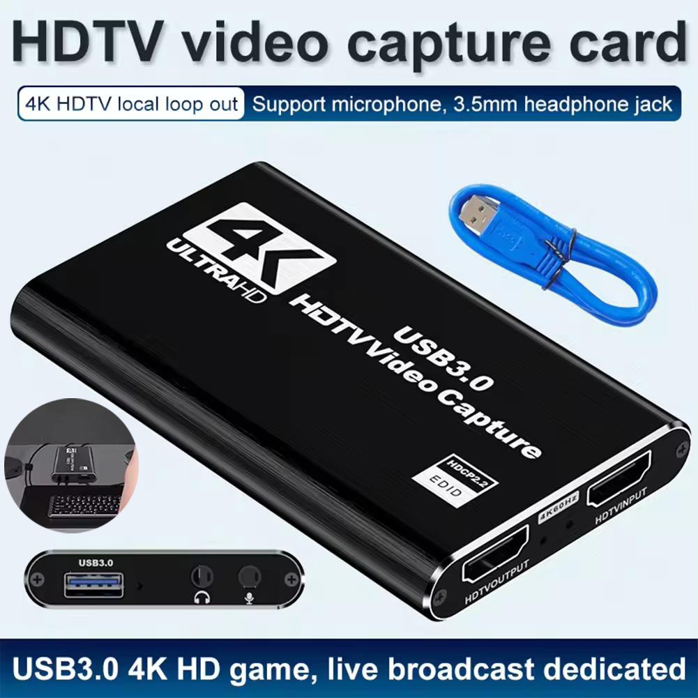 USB 3.0 4K Audio Video Capture Card HDMI Video Capture Device Full HD Recording