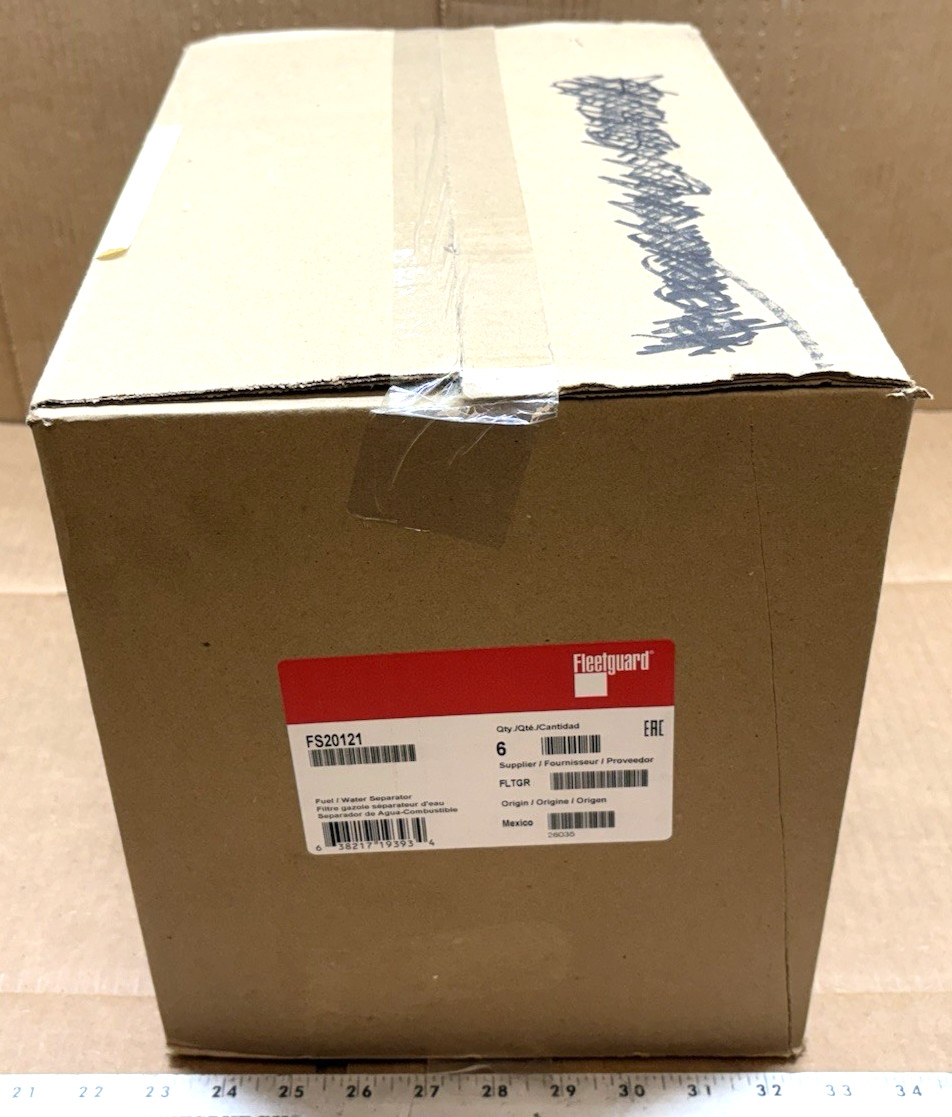 Case of 6 Fleetguard FS20121 Fuel Water Separator Filters Cummins 5528103