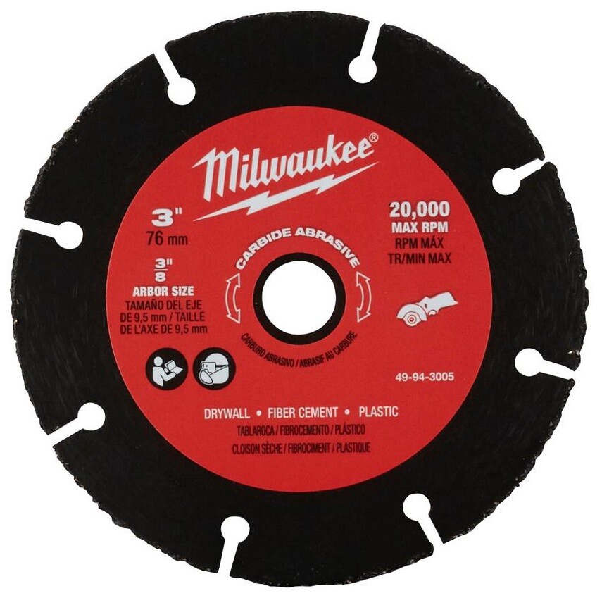 Brand New Milwaukee 49-94-3005 3" Carbide Abrasive Blade