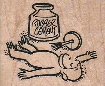 Way Too Curious George 2 1/2 x 2" Rubber Stamp, Animal Stamp, Monkey Stamp