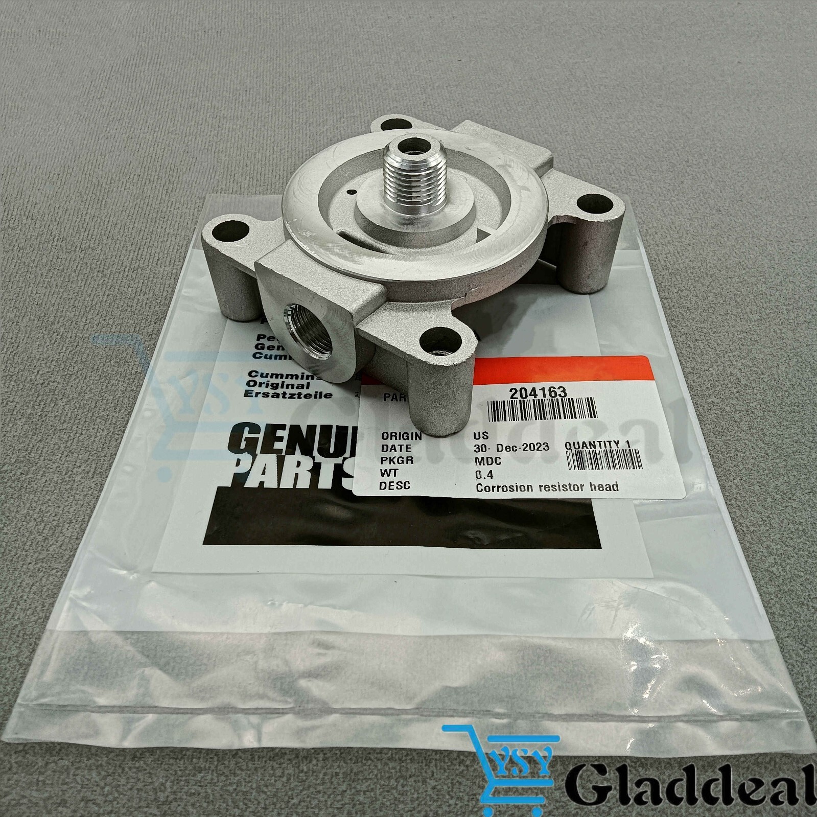 Diesel Engine Remote Mount Coolant Filter Head For Cummins Cat 204163