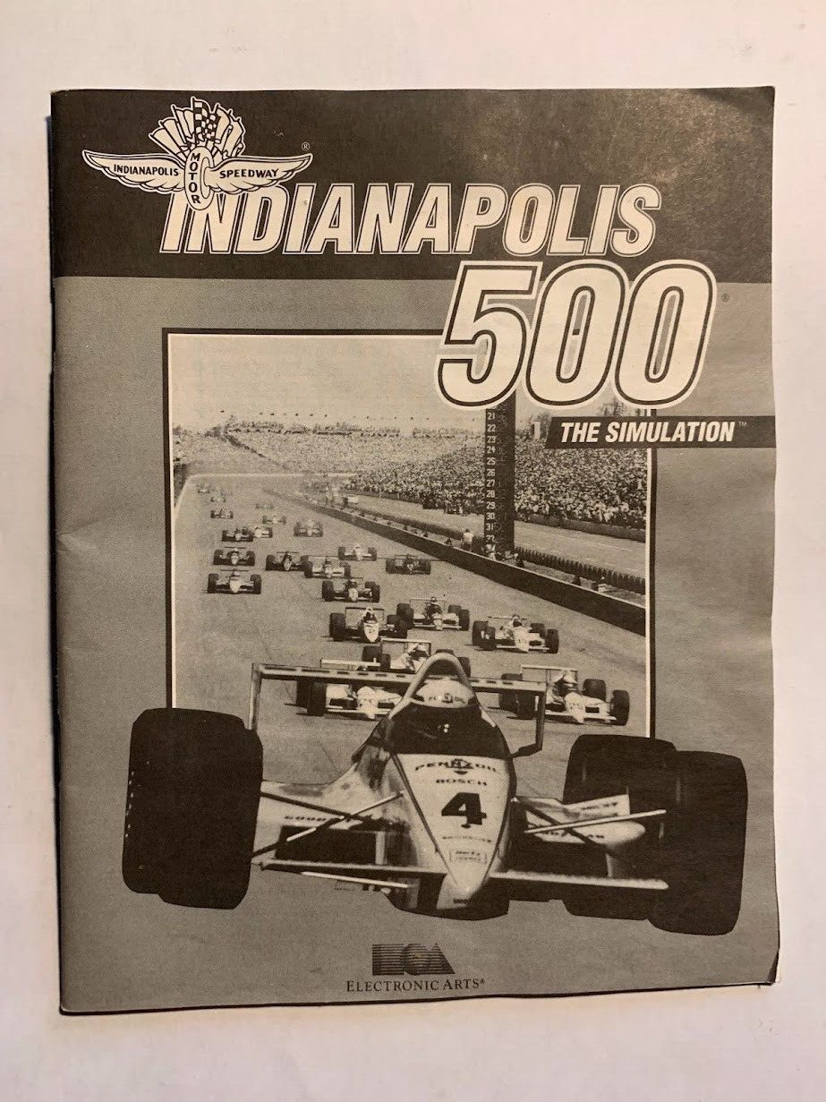 Indianapolis 500 The Simulation 1989 Electronic Arts Game Manual Only