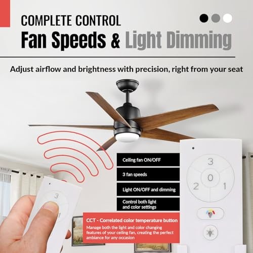 RRTX028C-S Replacement Ceiling Fan Remote Control Compatible with Hampton Bay