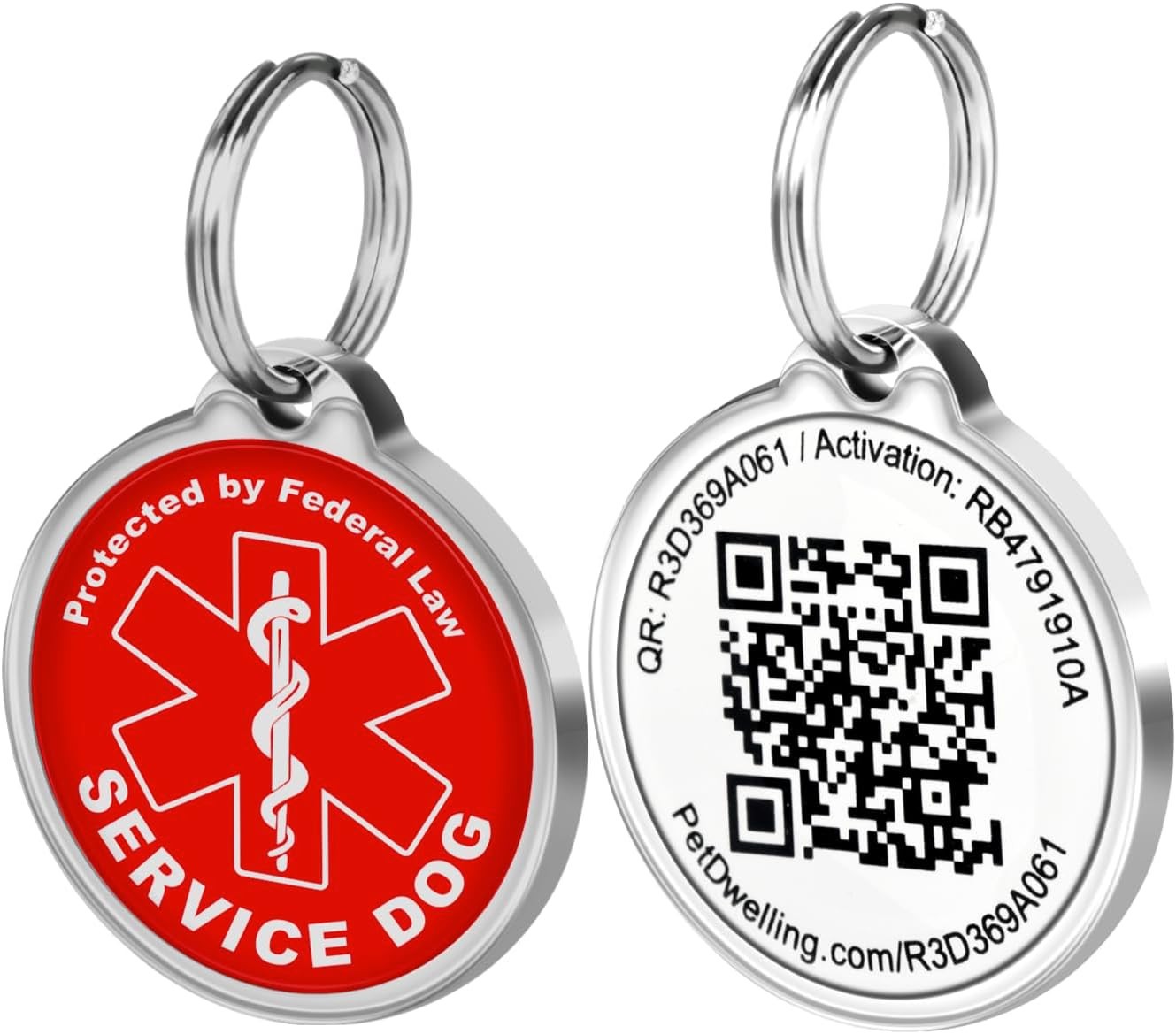 Pet Dwelling Smart Service Dog QR Tag Online Pet Profile with Instant Scan Alert