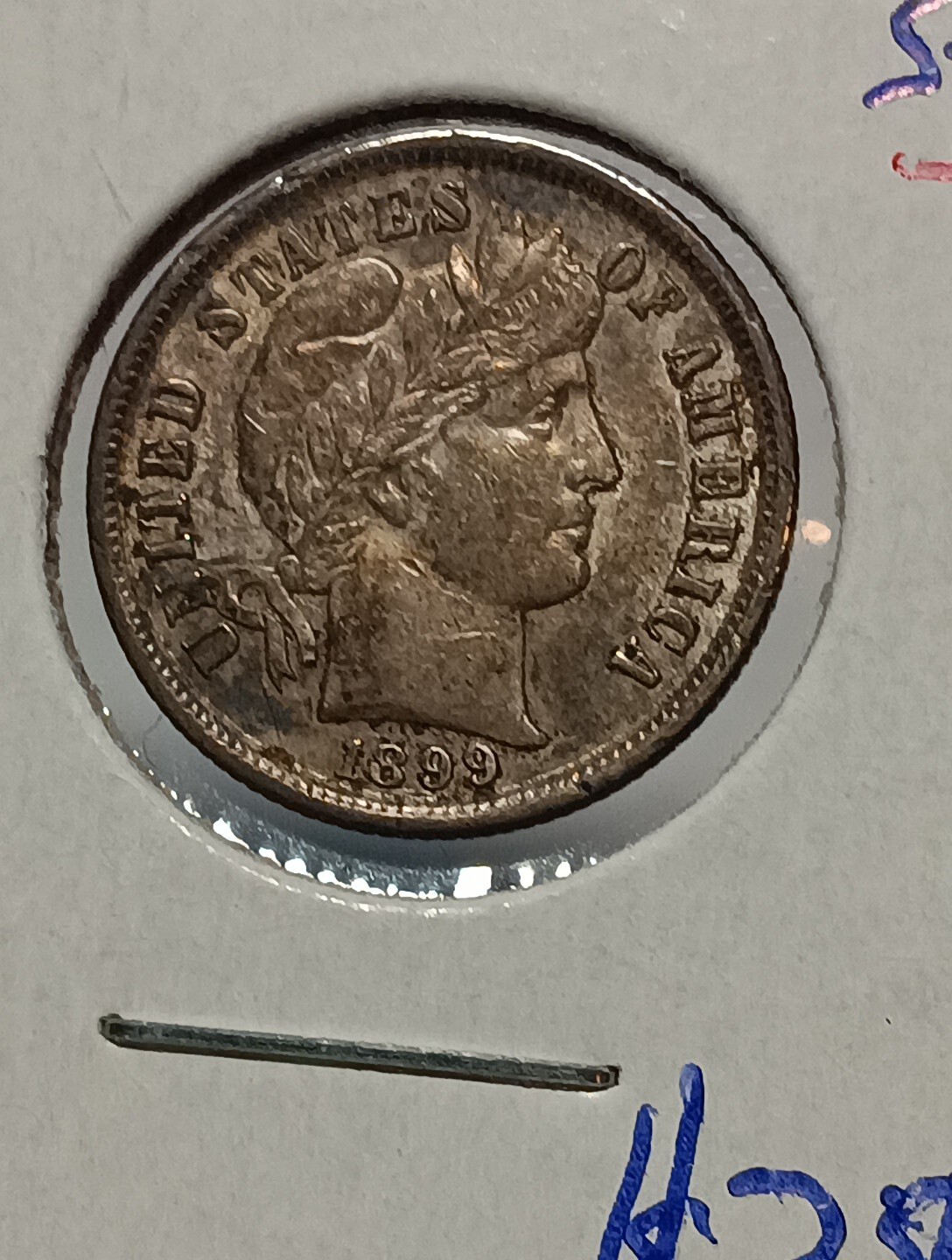 👉 1899  BARBER DIME Bu Choice With Stunning Toning With Eye Appeal