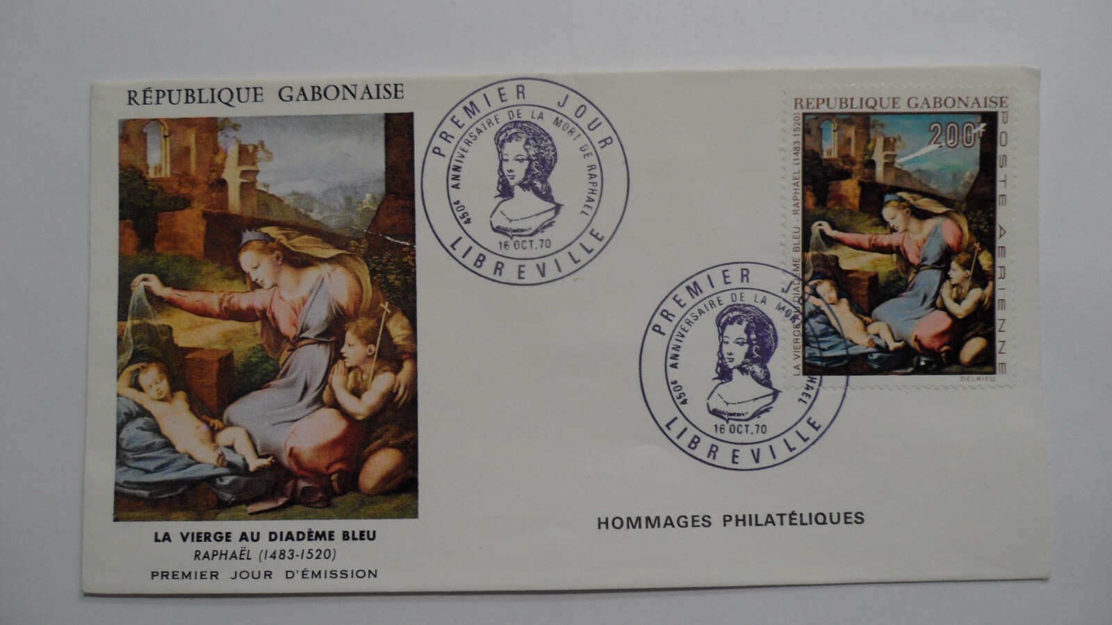 STAMPMART : GABON / GABONAISE LIBREVILLE 1970 RAPHAEL FIRST DAY COVER
