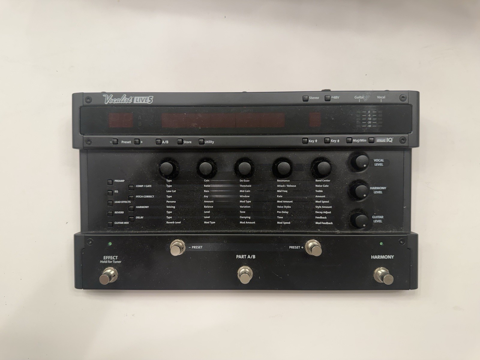 Digitech Vocalist Live 5 Harmony Multi Vocal Effect Processor Pedal + PSU