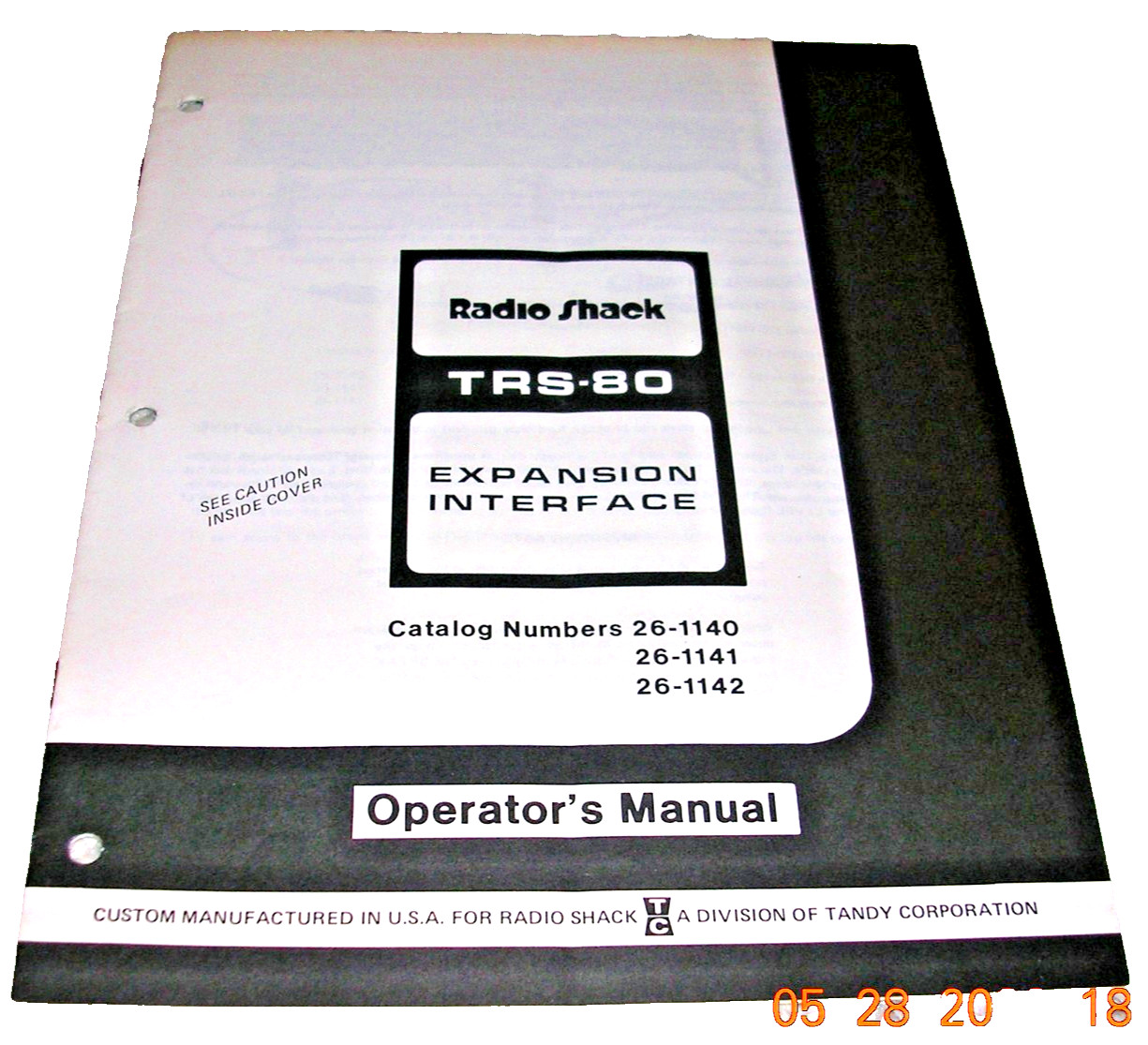 Radio Shack TRS-80 Expansion Interface Operator's Manual Cat 26-1140 1141 1142