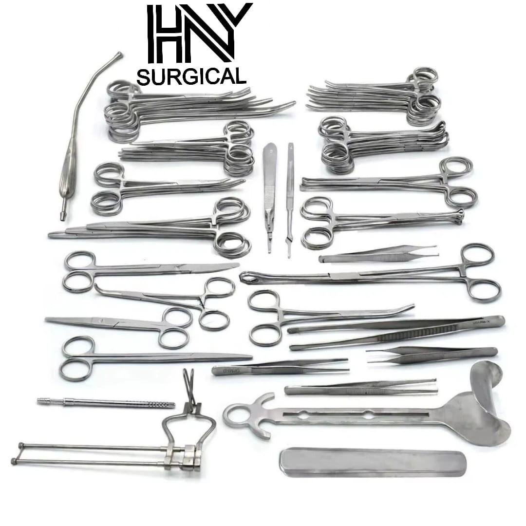 50Pcs General Surgery Basic Laparotomy Surgical Instruments Set