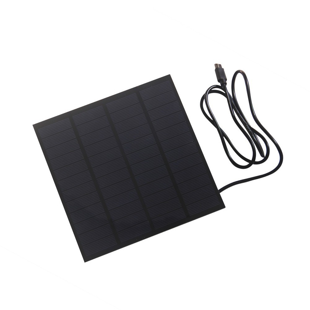3W 12V Polycrystalline Solar Panel for Outdoor Security Lights Fans 145x145mm
