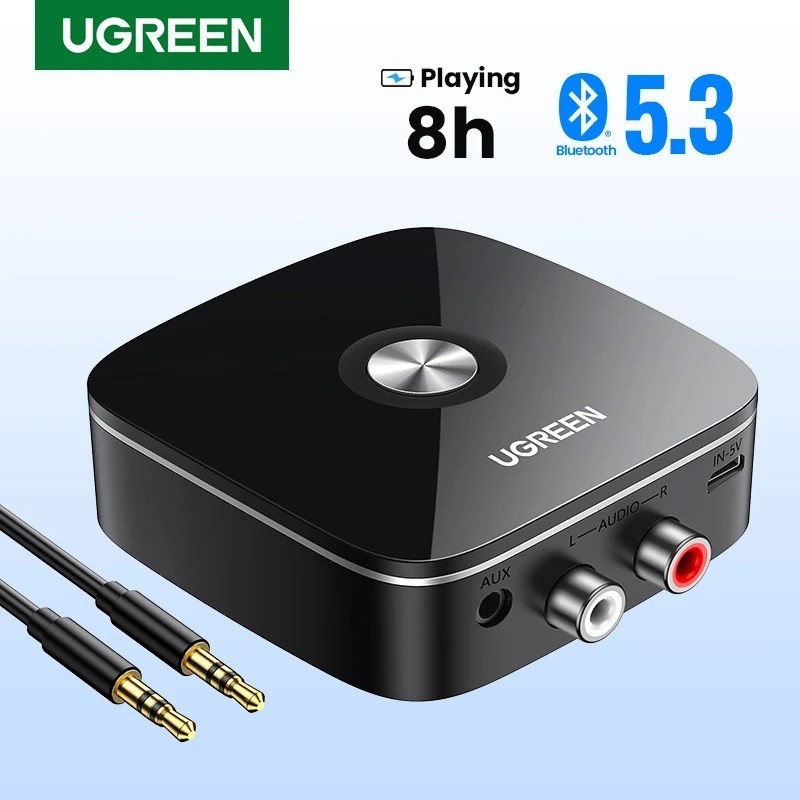 UGREEN Bluetooth Audio Adapter HIFI Receiver to Phono RCA Jack and 3.5mm Stereo